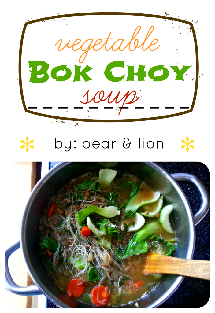 bok choy soup, vegetarian soup, soup recipe