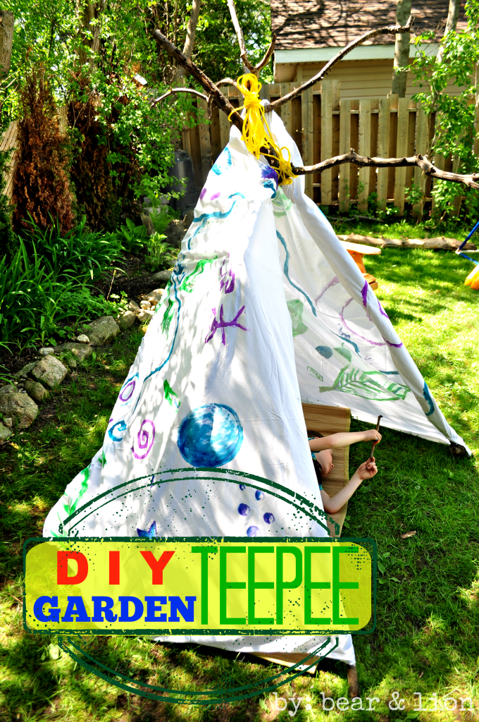 DIY teepee, backyard teepee, 