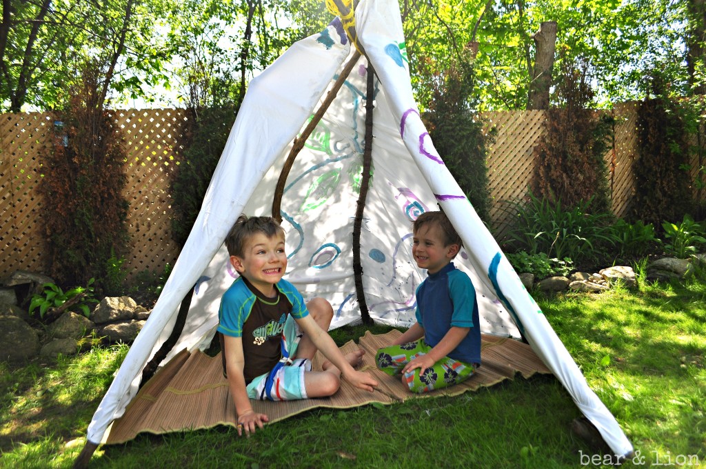 garden teepee for kids, make your own teepee