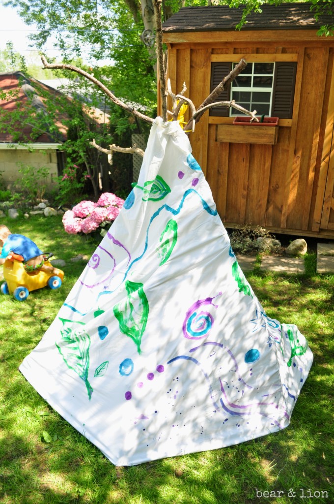 make your own backyard teepee!