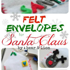 felt envelopes for santa claus!